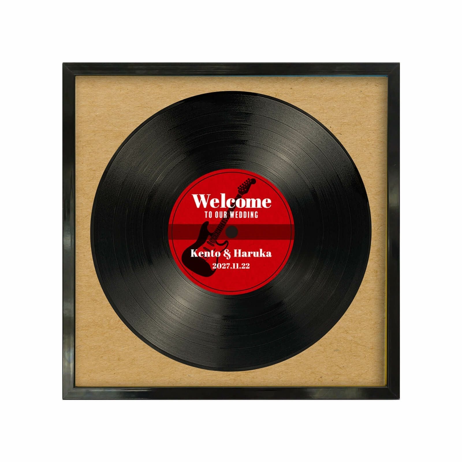 レコードイラストウェルカムボード選べる6デザイン／ギター