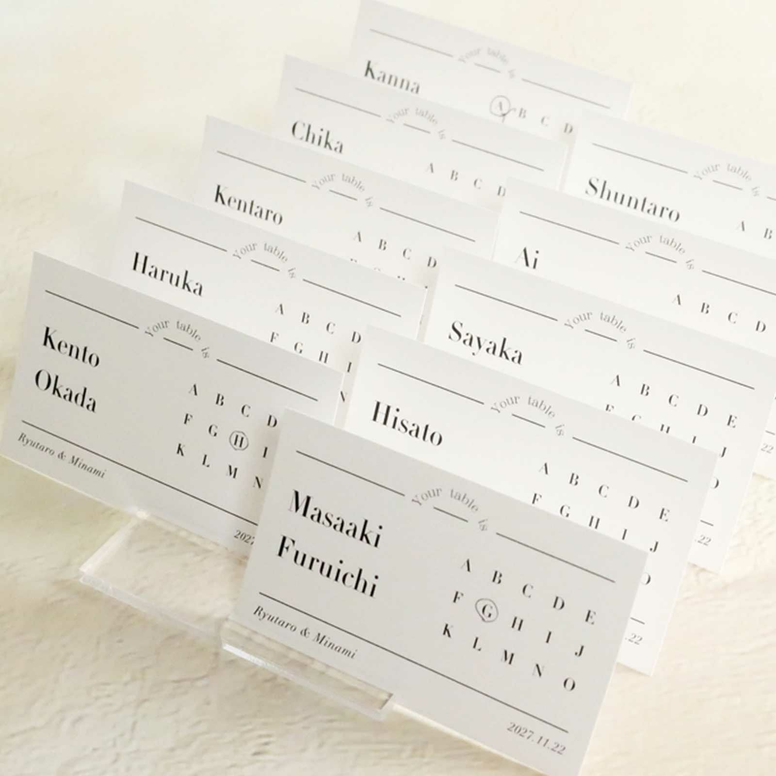 名刺サイズエスコートカード