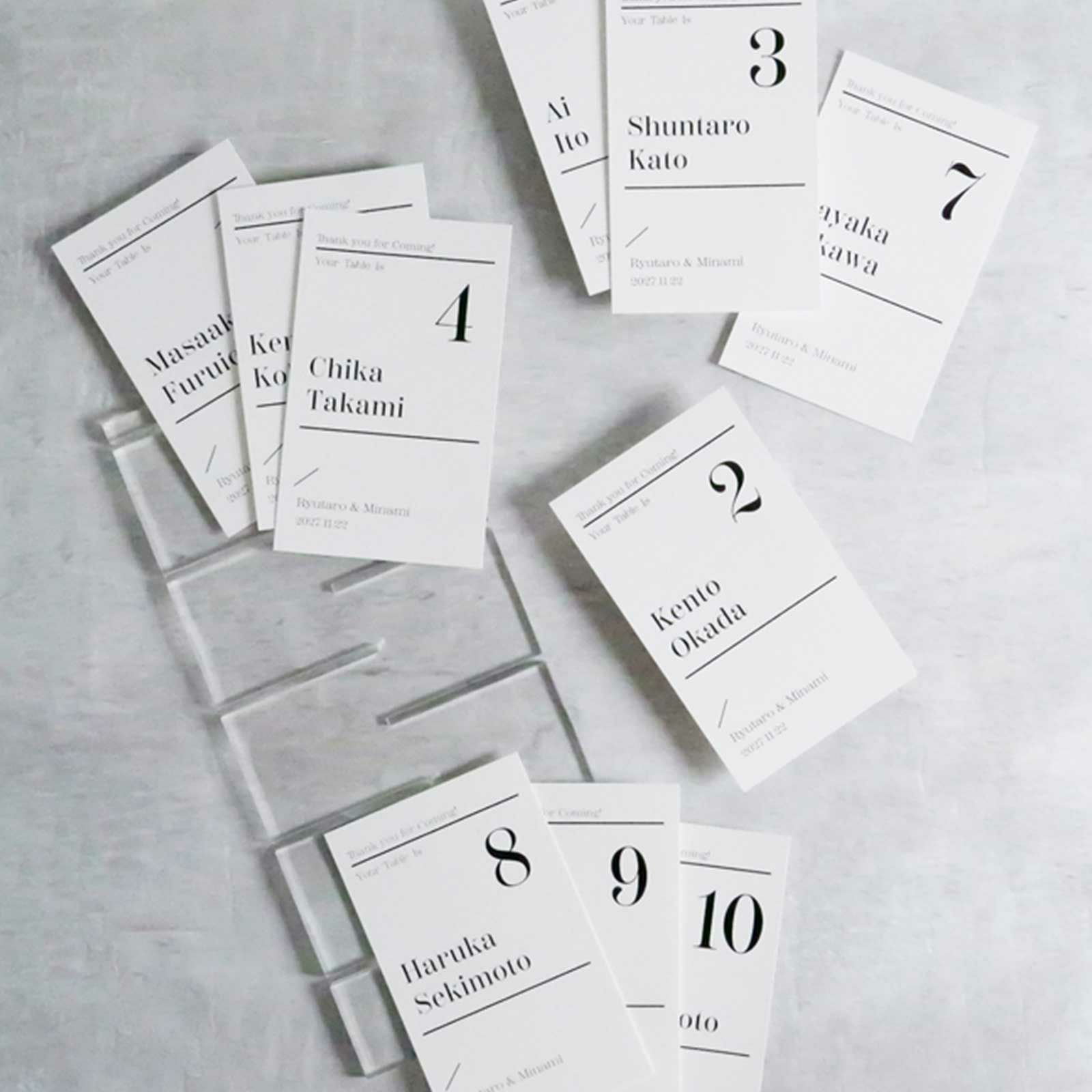 名刺サイズのおしゃれなデザインエスコートカード