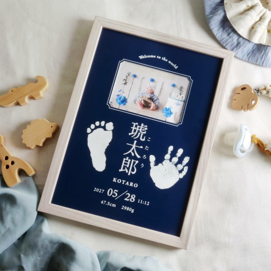 好きな写真を自分でセットできる命名書