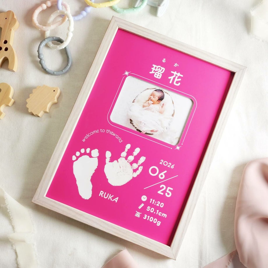 好きな写真を自分でセットできる命名書