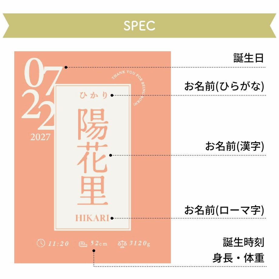 命名書名入れ項目
