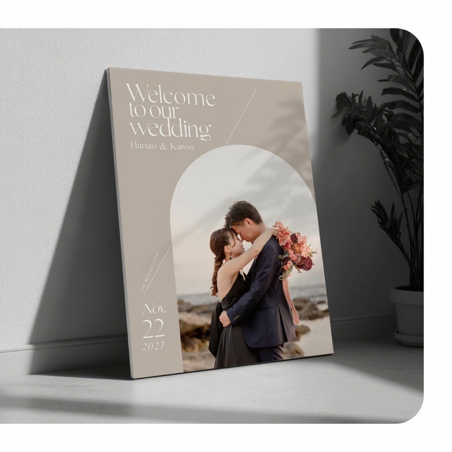 お写真をきれいにレイアウトするフォトパネルウェルカムボード