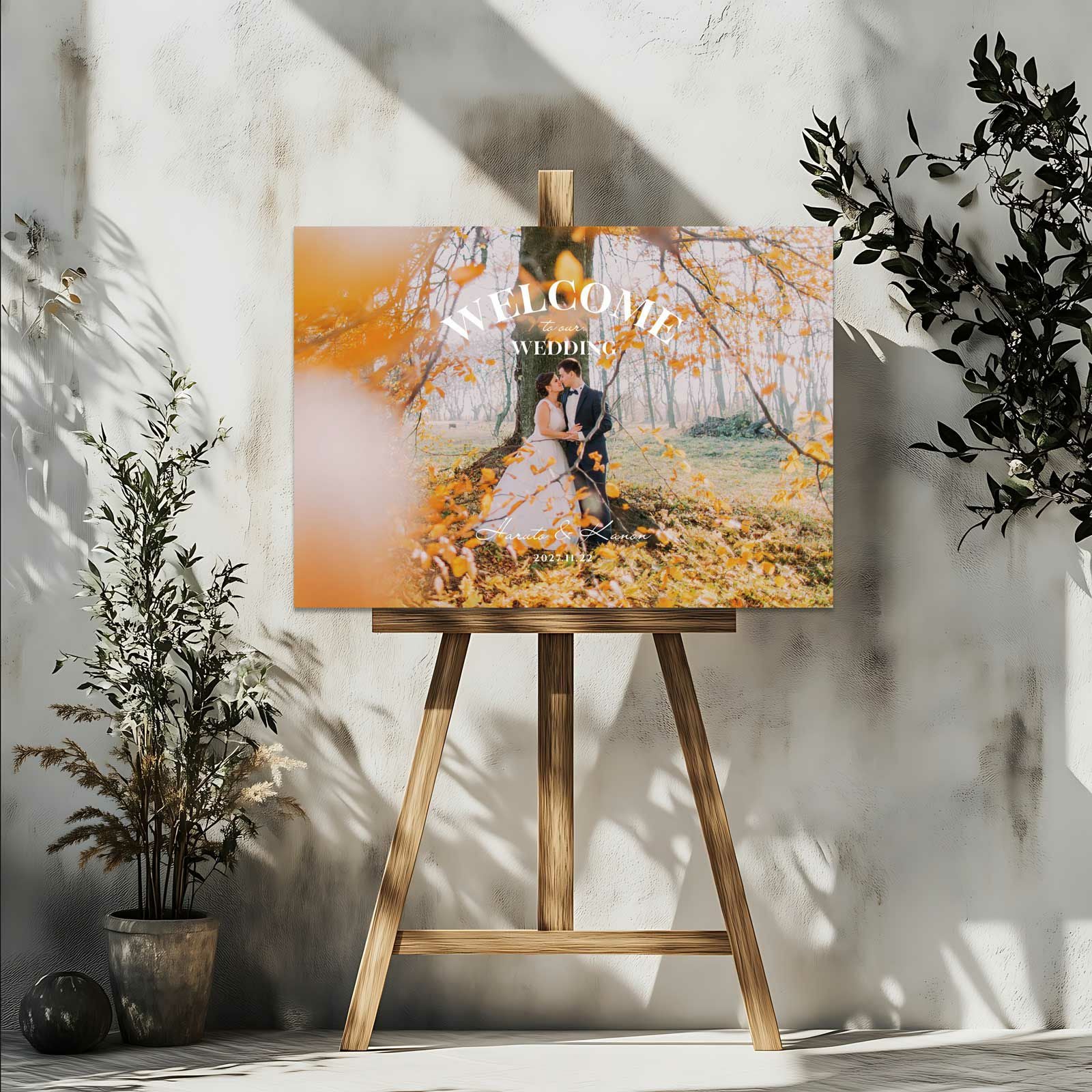 フォトウェルカムボード秋婚イメージ