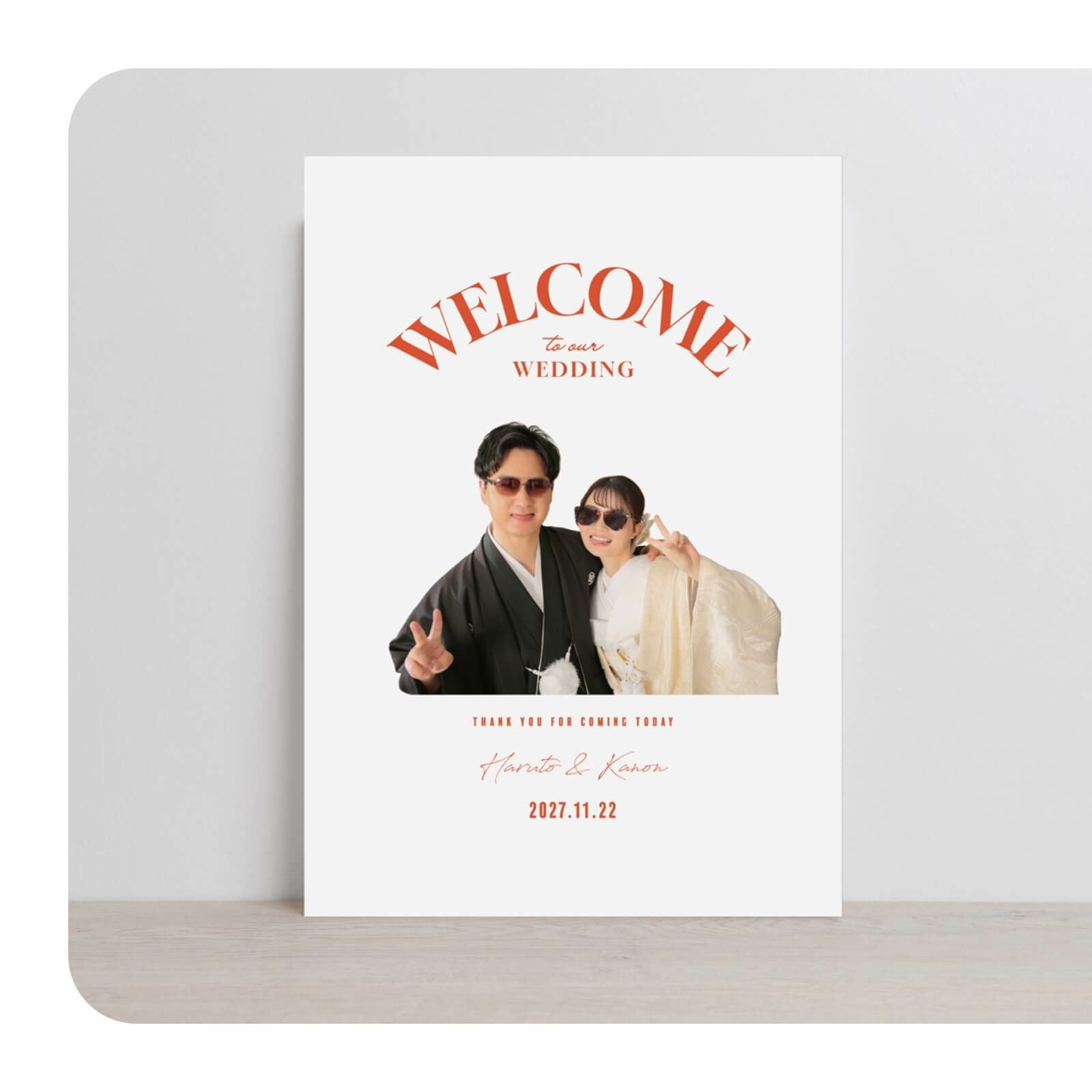 A3サイズA2サイズから選べるフォトウェルカムボード