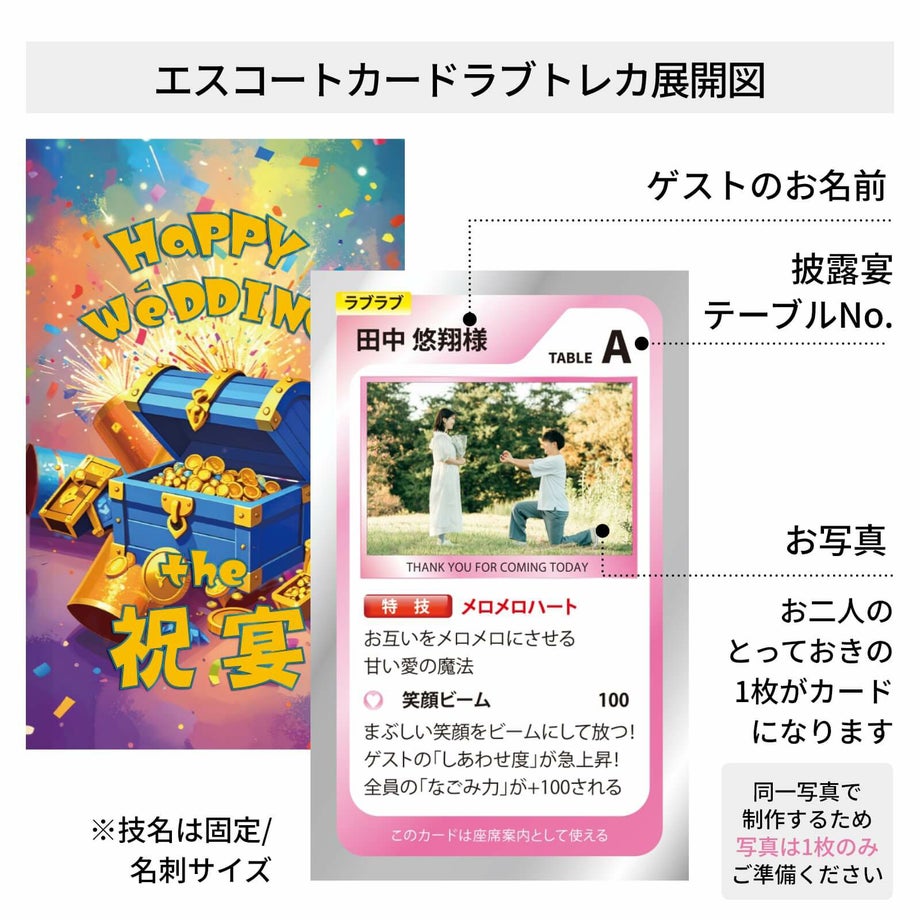 エスコートカードラブトレカ展開図