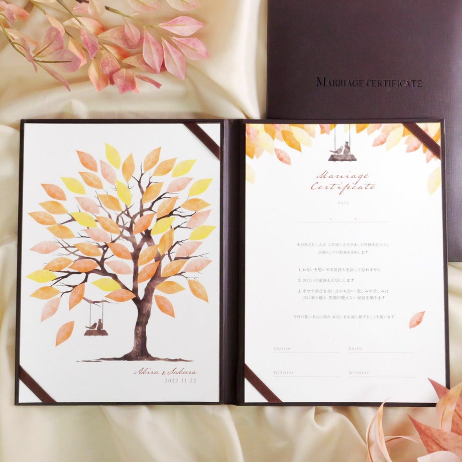 受付演出人気NO.1ゲスト参加型 サイン式結婚証明書