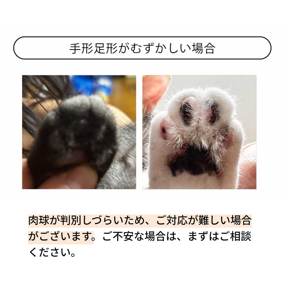 肉球がわかりづらいため対応が難しい場合があります