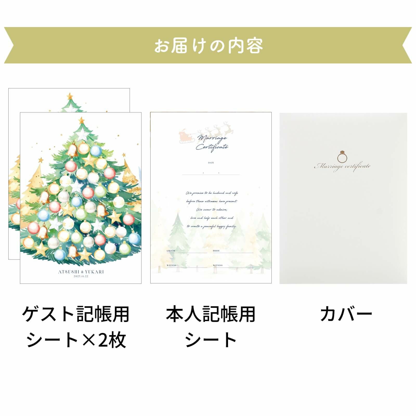 ゲスト参加型結婚証明書お届けの内容