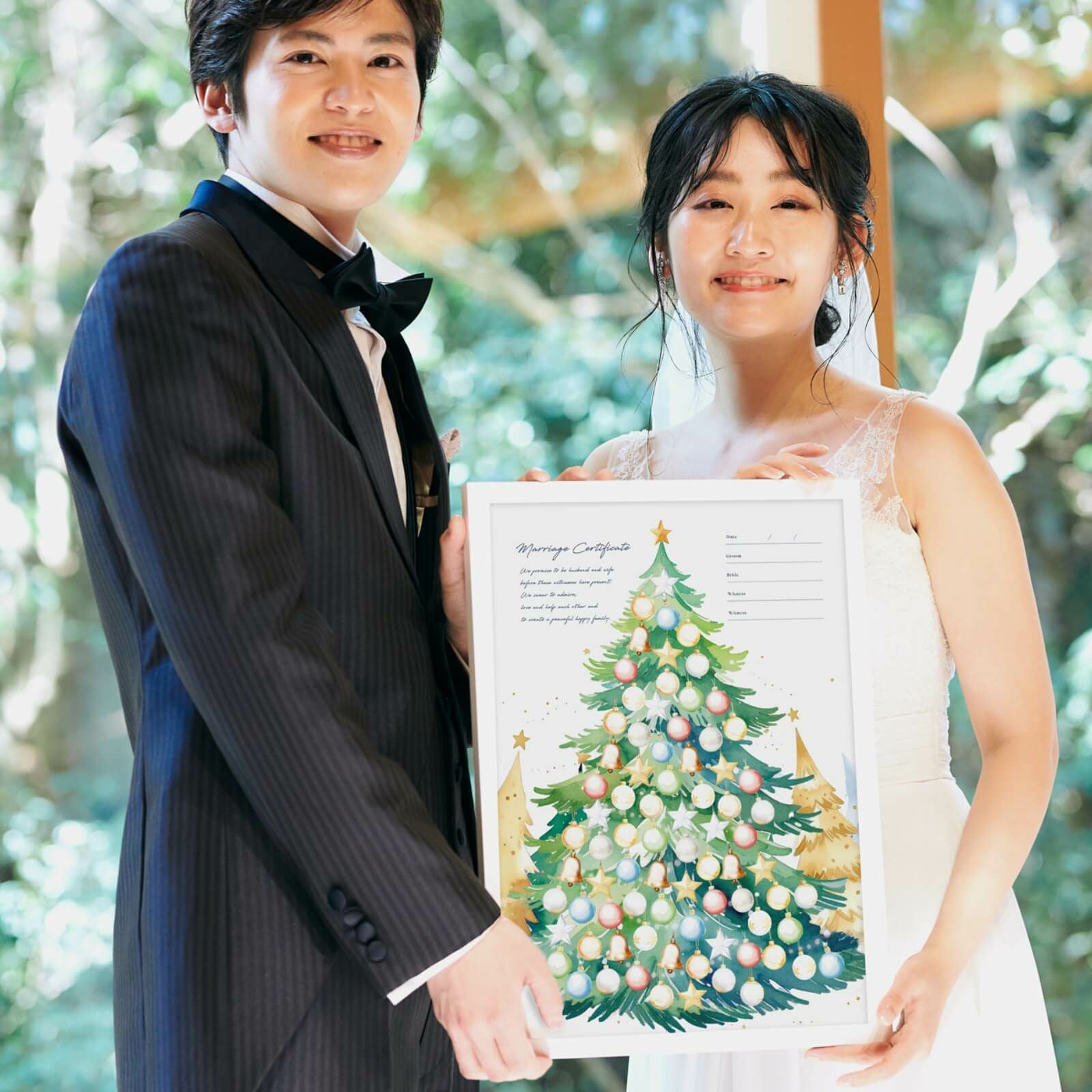 冬婚やクリスマスシーズンの挙式にぴったりの結婚証明書