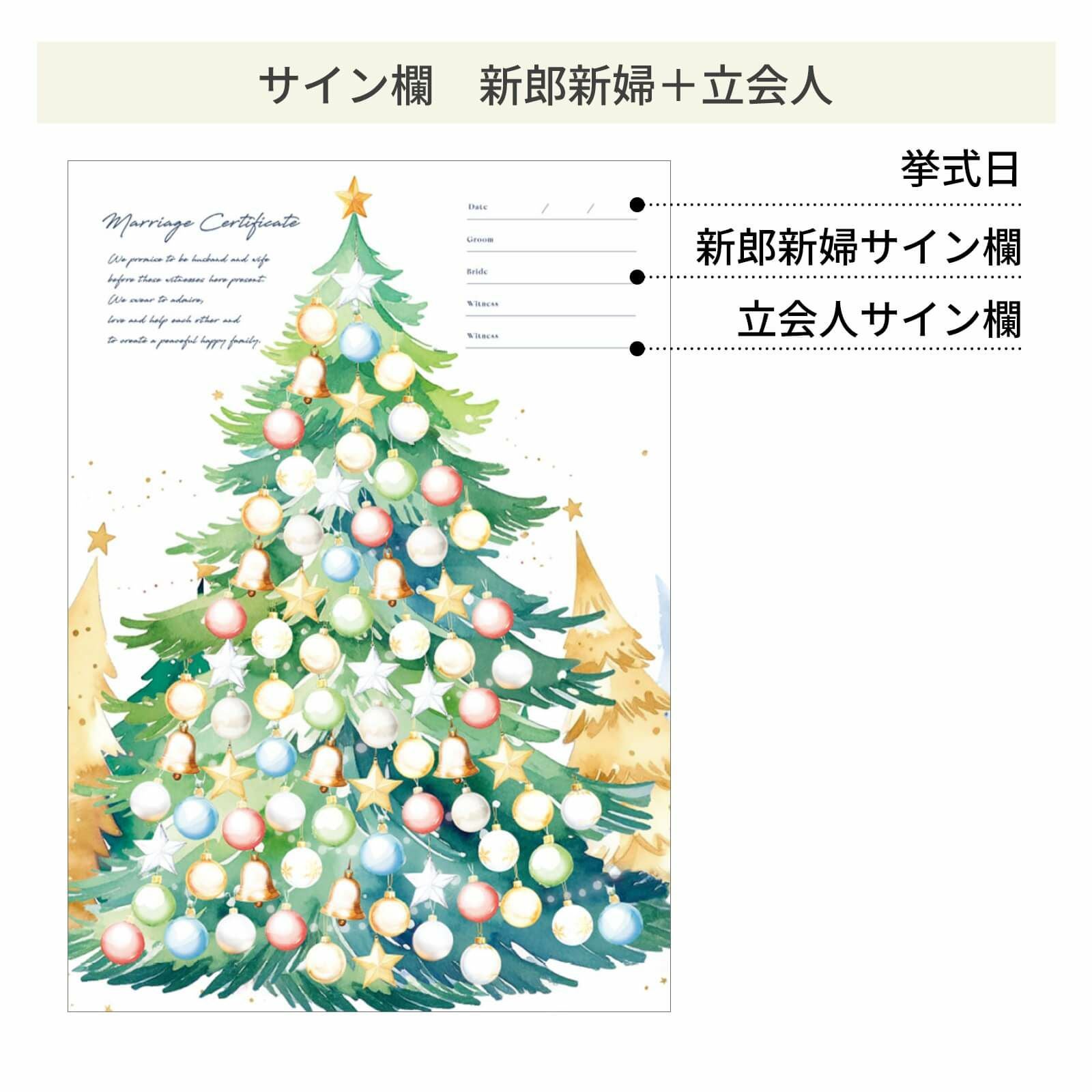 サイン欄新郎新婦+立会人