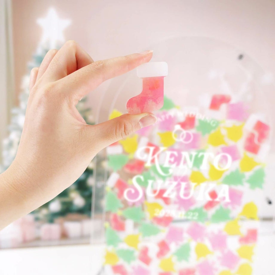 アクリル×キャンディカラーのクリスマスモチーフピース