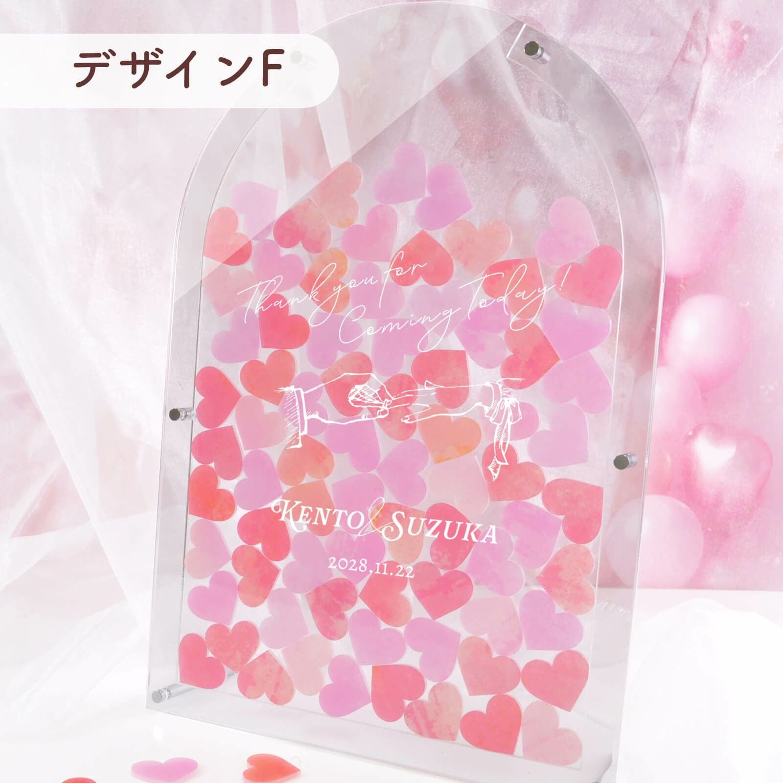 ハートドロップス結婚証明書デザインF