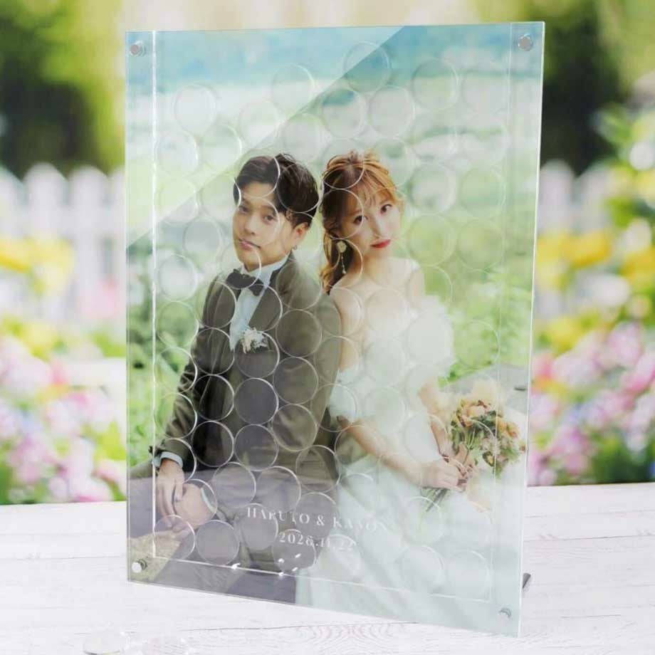 前撮りや思い出の写真をドロップスに写真で魅せる ウェディングドロップス