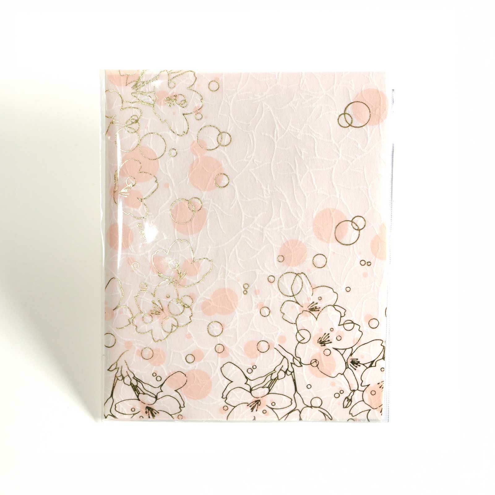 淡いピンクと桜の箔押しが美しく輝くプチギフト
