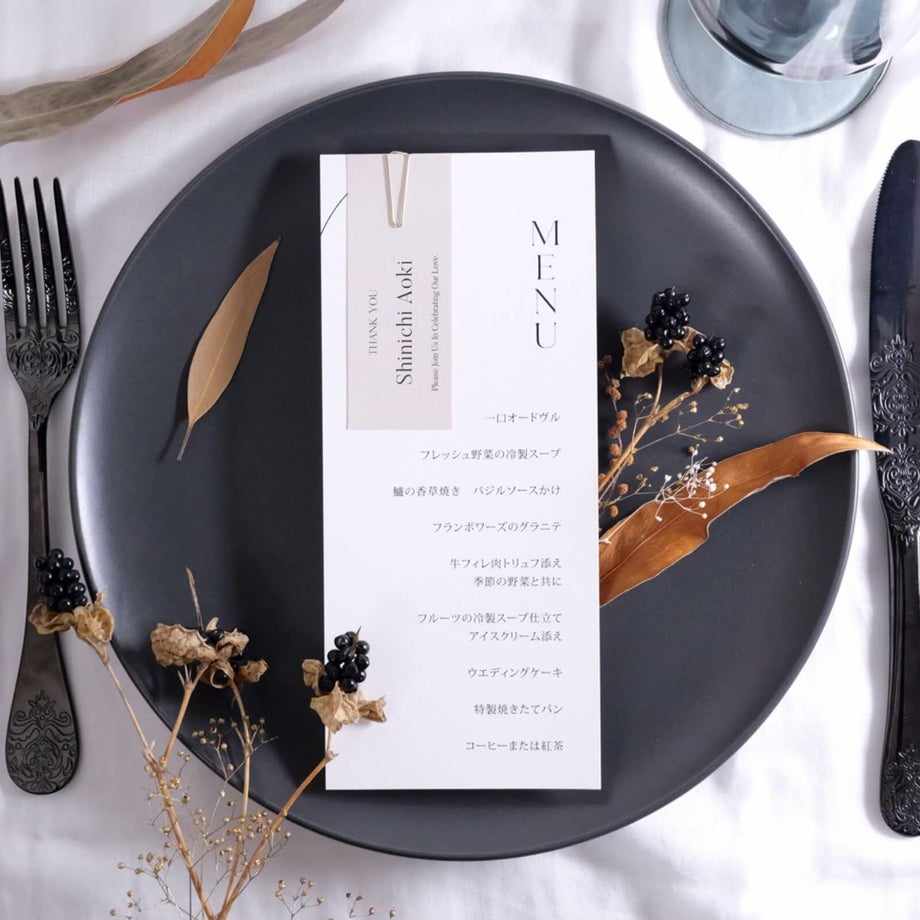 クリップ付席札＆メニュー表