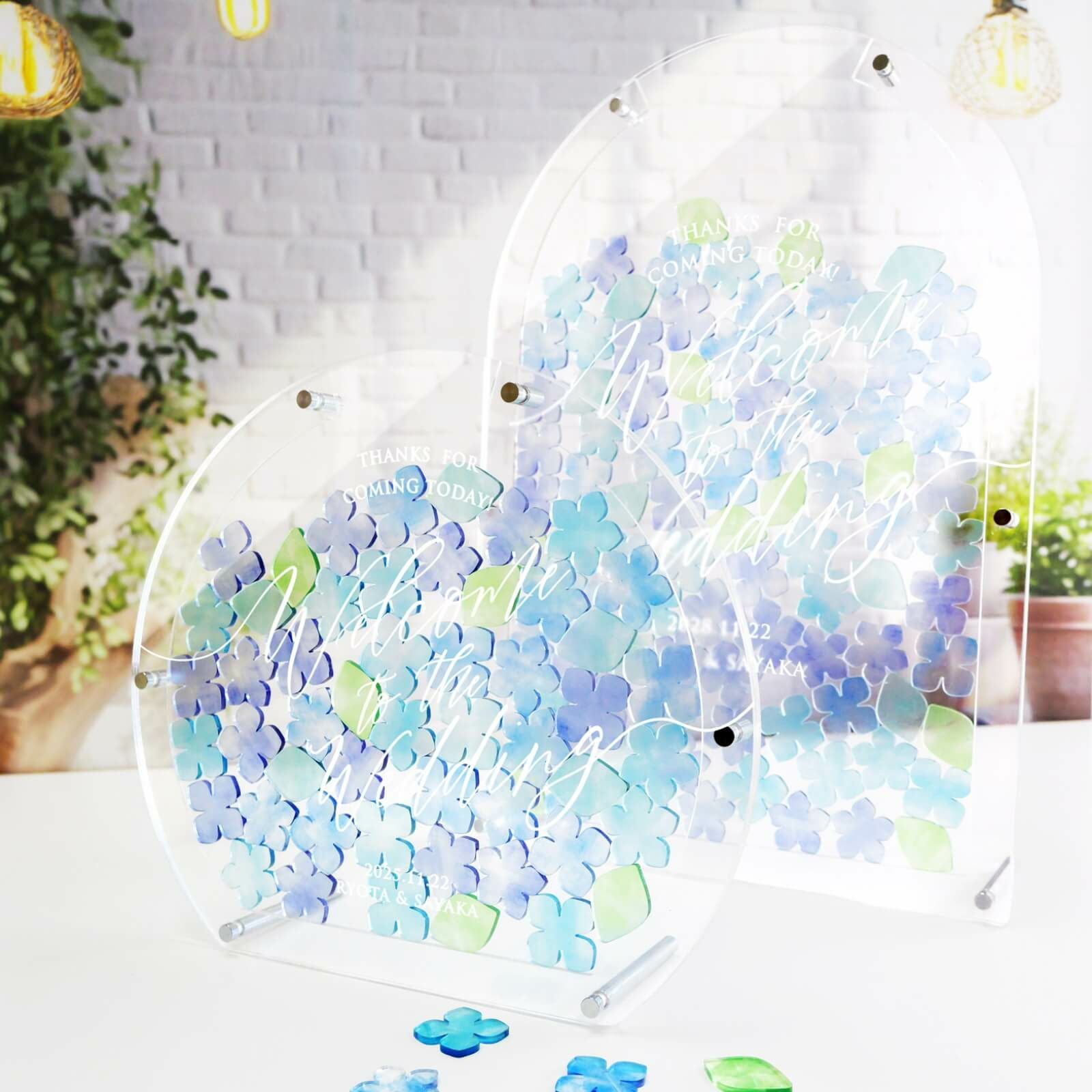 ゲスト参加型》アクリルウェディングドロップス「紫陽花あじさい