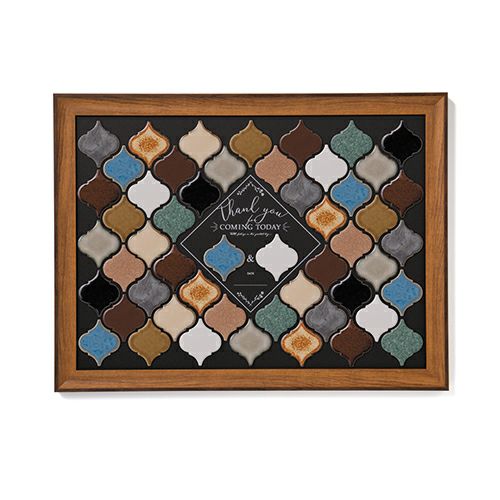 アンティークカラーのランタン型ウェルカムタイルボード