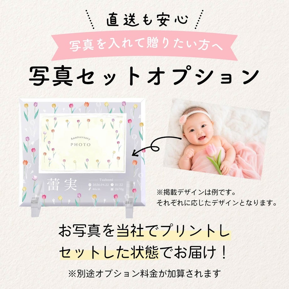 直送も安心写真をセットした状態でお届けするオプションについて