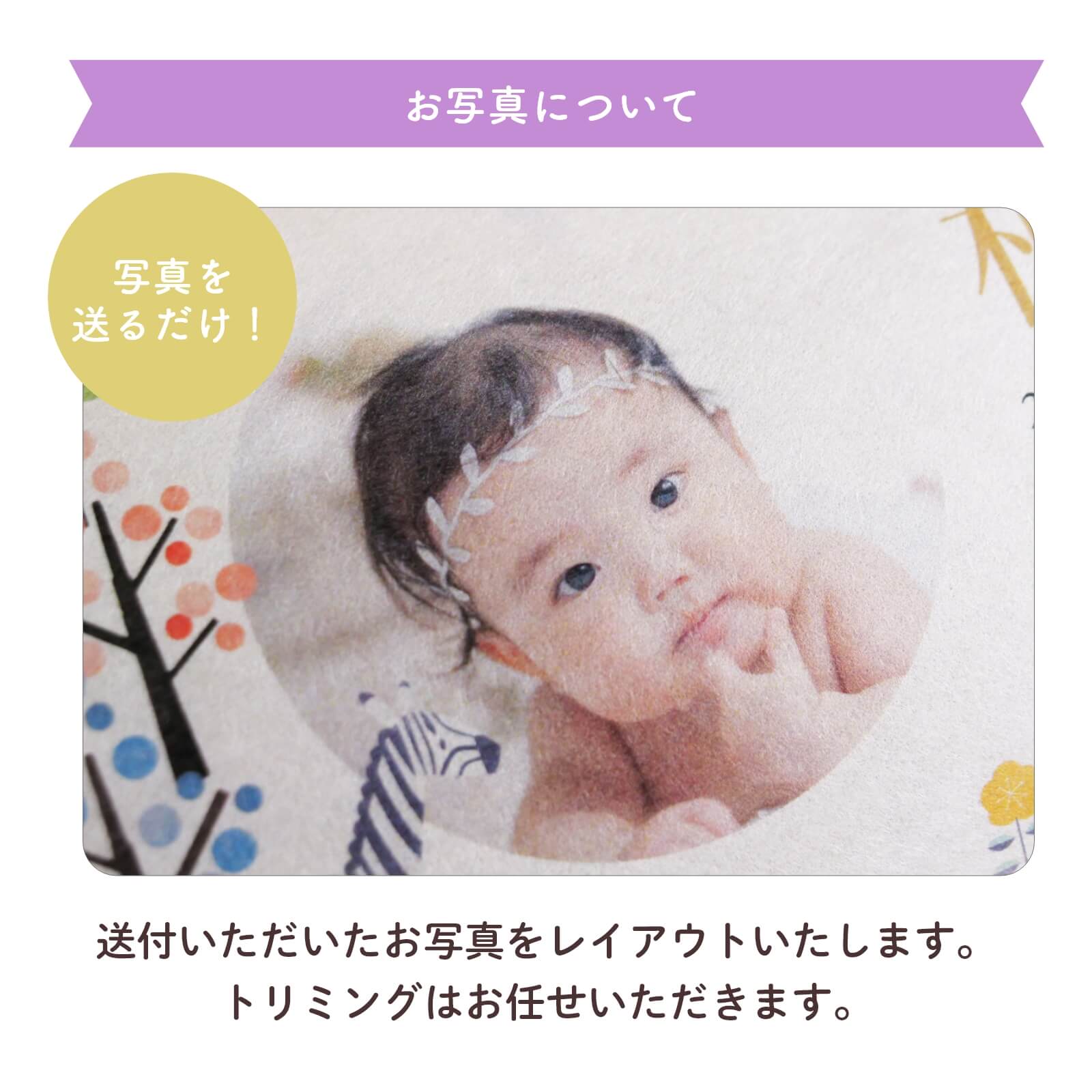 お写真を送るだけ！送付いただいたお写真をレイアウトします