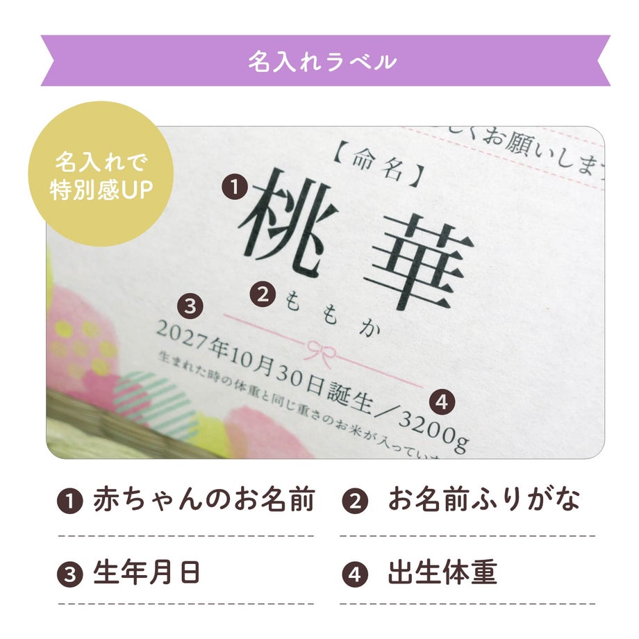 名入れで特別感UP名入れラベル