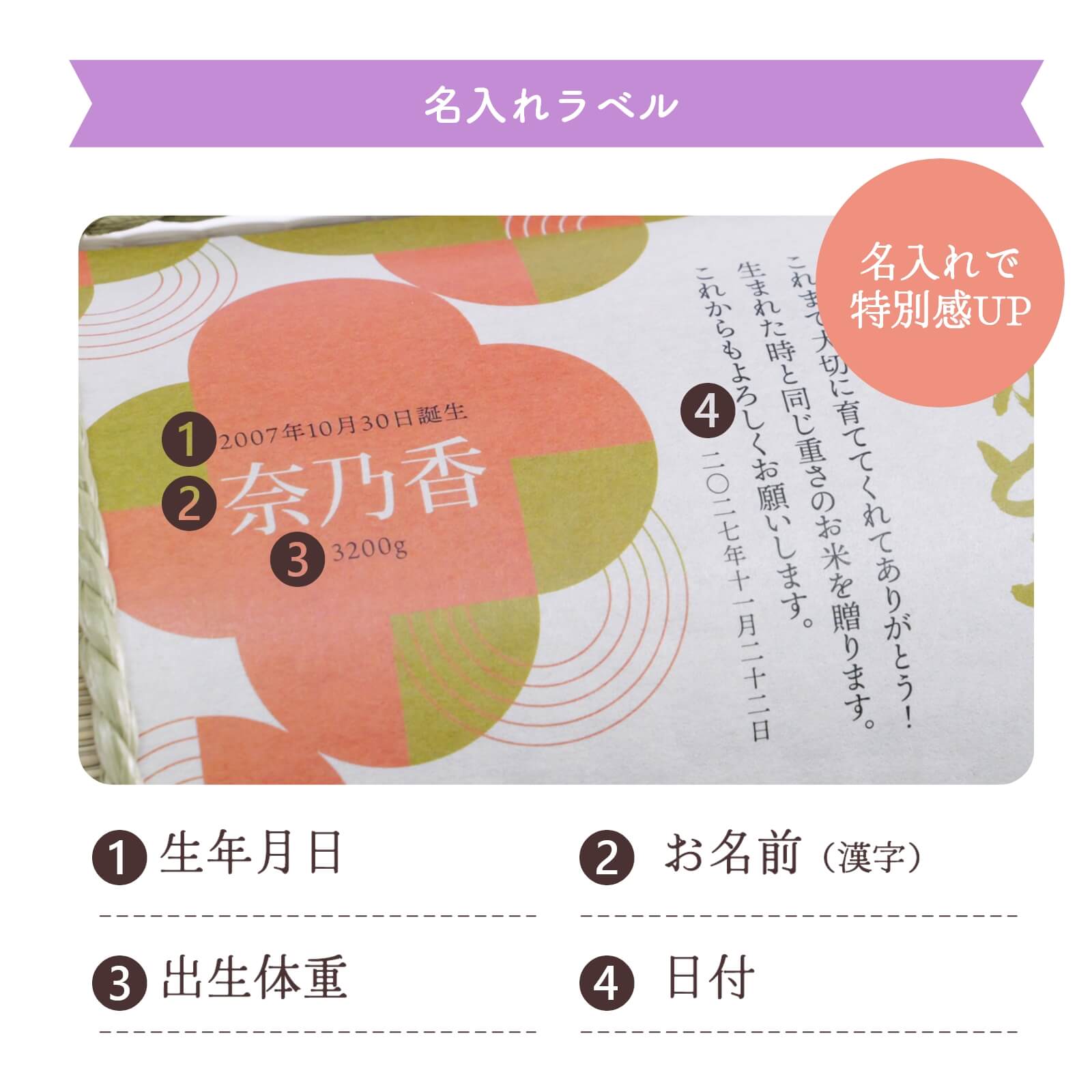 名入れラベルで特別感UP