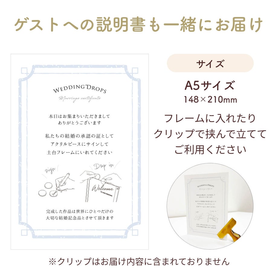 ゲストへの説明書も一緒にお届けします