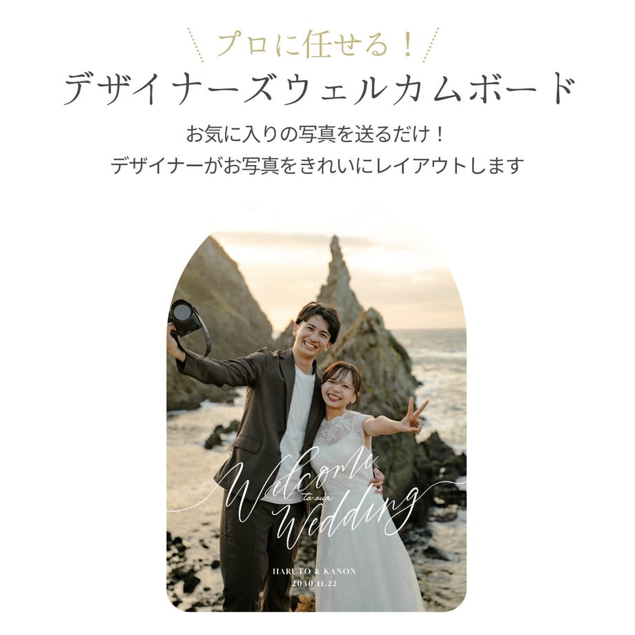 お気に入りの写真を送るだけ！デザイナーズウェルカムボード